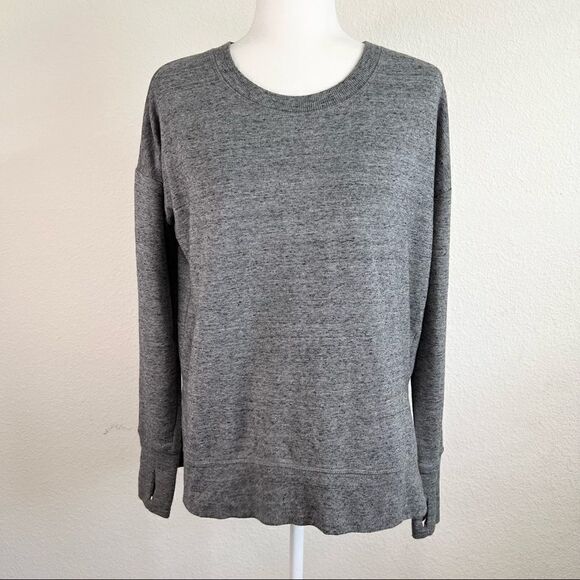 Athleta Coaster Luxe Soft Pullover Sweatshirt Women's S Dark Gray Lightweight - Picture 1 of 6